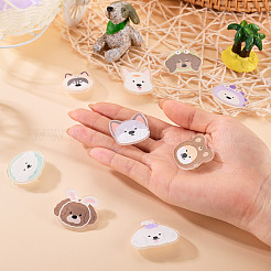 9Pcs 9 Styles Cartoon Dog Acrylic Brooch&nbsp;JEWB-TA0001-38