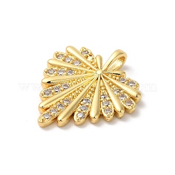 Rack Plating Brass Clear Cubic Zirconia Pendants&nbsp;KK-Z056-13G