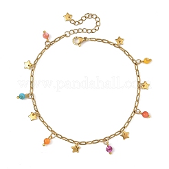 Dyed Natural Freshwater Shell Anklets&nbsp;AJEW-AN00850