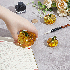 3Pcs 3 Styles Glass Pumpkin Display Decorations&nbsp;DJEW-PH0001-68C