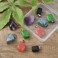 10Pcs 5 Styles Natural & Synthetic Mixed Gemstone Pendants&nbsp;G-YW0001-37