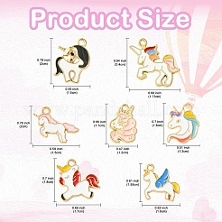 30Pcs 10 Styles Alloy Enamel Pendants&nbsp;ENAM-YW0004-11