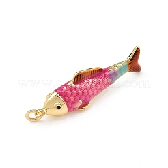Brass Enamel Pendants&nbsp;KK-L255-03G-B03