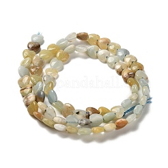 Natural Flower Amazonite Beads Strands&nbsp;G-P575-C07-6mm