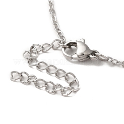Rhinestone Flower Pandant Necklace with Cable Chains&nbsp;NJEW-K247-01P