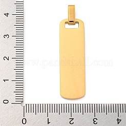 Ion Plating(IP) Rectangle 304 Stainless Steel Mirror Polished Finish Stamping Blank Tag Pendants&nbsp;STAS-H317-09G
