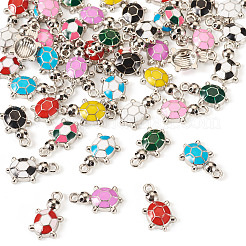 48Pcs 12 Colors Alloy Enamel Pendants&nbsp;PALLOY-TA0002-55P