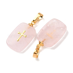 Natural Rose Quartz Pendants&nbsp;G-G461-06G-08