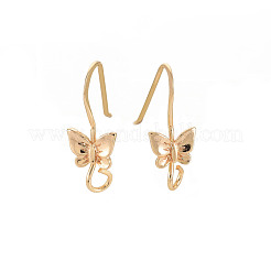Brass Earring Hooks&nbsp;KK-S356-658G-NF