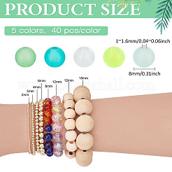 5 Colors Transparent Glass Beads Sets&nbsp;FGLA-PH0001-11B-02