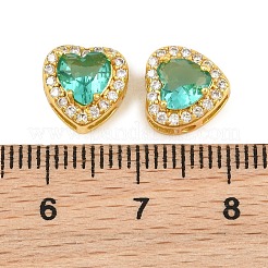 Brass Pave Cubic Zirconia Beads&nbsp;CU-CBA3D67-08G