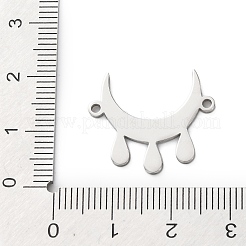 304 Stainless Steel Moon with Drop Links Connector Charms&nbsp;STAS-D202-11P