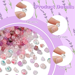 240Pcs 6 Styles Transparent Acrylic Beads Sets&nbsp;OACR-FS0001-97