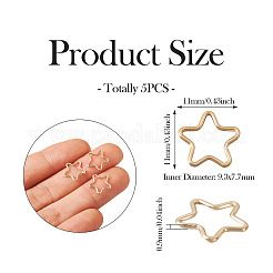 Real 14K Gold Plated Brass Linking Rings&nbsp;FIND-TAC0002-060A