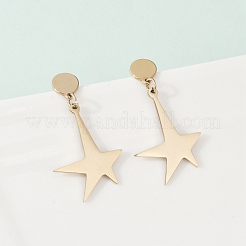 304 Stainless Steel Dangle Stud Earrings&nbsp;EJEW-Z089-13G