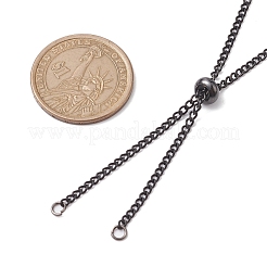 3Pcs 3 Colors Adjustable 304 Stainless Steel Curb Chains Necklaces Making&nbsp;AJEW-JB01214