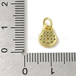 Brass Micro Pave Cubic Zirconia Charms&nbsp;KK-M283-28B-01