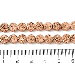 Electroplated Natural Lava Rock Beads Strands&nbsp;G-I360-M01-03