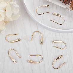 10Pcs Brass Micro Pave Clear Cubic Zirconia Earring Hooks&nbsp;KK-BBC0003-37