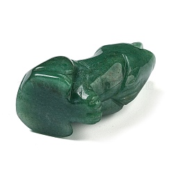 Natural Green Aventurine Wolf Figurine Display Decorations&nbsp;G-PW0007-013F