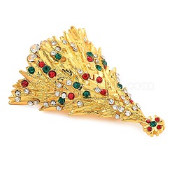 Christmas Theme Alloy Colorful Rhinestone Brooches&nbsp;JEWB-S022-02D-G
