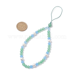 Natural & Dyed Malaysia Jade Mobile Straps&nbsp;HJEW-JM03426-03