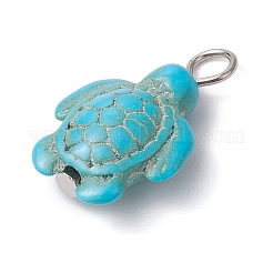 Dyed Synthetic Turquoise Pendants&nbsp;PALLOY-JF02924-02
