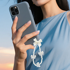 3Pcs 3 Styles Resin Imitation Pearl Mobile Straps&nbsp;HJEW-CN0001-33