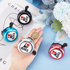 I Love My Bike Alloy Bicycle Bells&nbsp;FIND-WH0117-97B