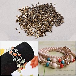 Brass Crimp Beads&nbsp;KK-PH0035-14-AB