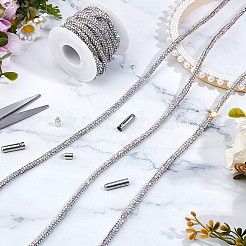 PVC & Rhinestone Shoelace&nbsp;DIY-DC0003-43B