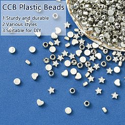 600Pcs 6 Styles CCB Plastic Beads Sets&nbsp;CCB-YW0001-48