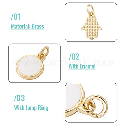 21Pcs 7 Styles Brass Enamel Charms&nbsp;KK-TA0003-19A