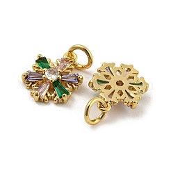 Brass Micro Pave Colorful Cubic Zirconia Pendants&nbsp;KK-G490-24G