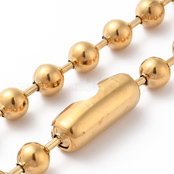PVD Vacuum Plating 304 Stainless Steel Ball Chain Necklace & Bracelet Set&nbsp;STAS-D181-01G-01B