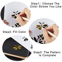 10Pcs 10 Styles PP Plastic Hollow Out Drawing Painting Stencils Templates&nbsp;DIY-GF0007-35