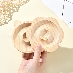 2Pcs 2 Styles Beech Wooden Bangle & Bracelet & Finger Ring & Beads Display Holder Tray&nbsp;AJEW-YW0001-26