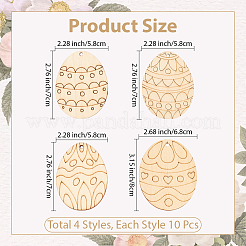 4 Bags 4 Styles DIY Crafts Easter Egg Shape Cutouts Pendants&nbsp;AJEW-DJ0001-95