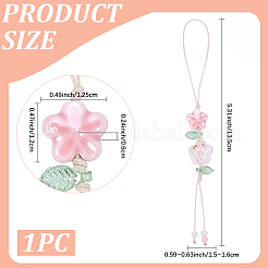 1Pc Flower Ceramics Phone Hand Strap Chains&nbsp;HJEW-BM0001-50