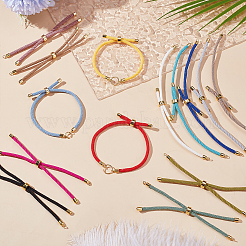 14Pcs 14 Colors Nylon Twisted Cord Bracelet Making&nbsp;MAK-ME0001-05