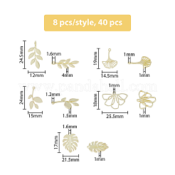 40Pcs 5 Style Alloy Pendants&nbsp;PALLOY-DC0001-03