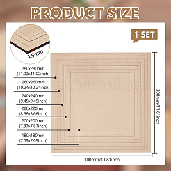 Poplar Wood Sheets & Rings&nbsp;DIY-WH0530-12