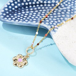 Brass Pendant Necklaces&nbsp;NJEW-R006-01G-04