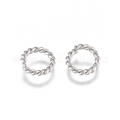 Tarnish Resistant 304 Stainless Steel Twisted Open Jump Rings&nbsp;STAS-G225-12P-02
