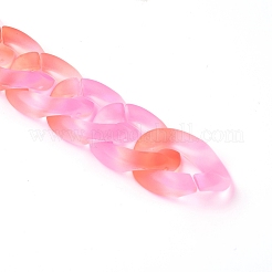Handmade Transparent Acrylic Curb Chains&nbsp;FIND-WH0070-11D