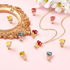 10Pcs 5 Colors Alloy Enamel Pendants&nbsp;FIND-CJ0005-72