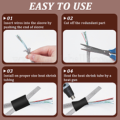 304 Stainless Steel Wire Braided Strap&nbsp;STAS-WH0044-114B