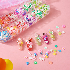 30G 6 Colors Handmade Polymer Clay Cabochons&nbsp;CLAY-TA0001-17