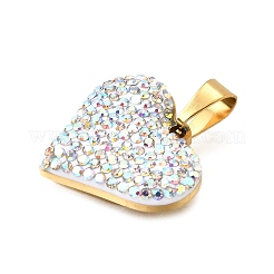 201 Stainless Steel Clay Pendants&nbsp;STAS-R166-02B-G