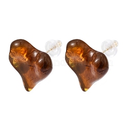 Resin Stud Earrings&nbsp;EJEW-G466-16G